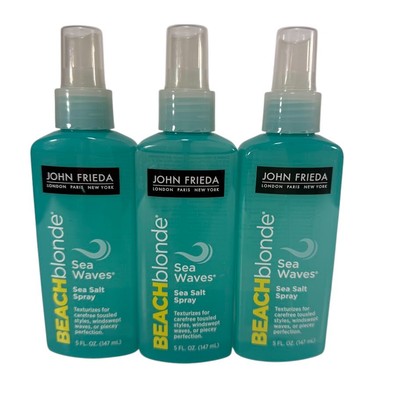 John Frieda Beach Blonde Sea Waves Salt Spray Texturizes Hair Style 5oz-Lot of 3
