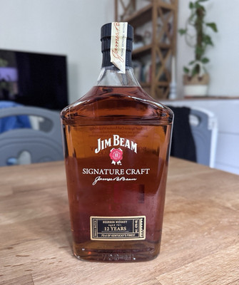 Jim Beam Signature Craft Small Batch Bourbon Whiskey 12 Jahre gereift Flasche