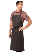 Unisex Boulder Chefs Bib Apron One Size Brown