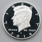 2014-S Proof Silver Kennedy Half Dollar 90% USA .900 Cameo San Francisco