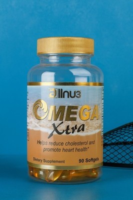 PACK 4 Natural Omega Xtra 90 softgels reduce cholesterol heart health suplemento