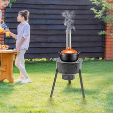 Multifunction Wood Burning Stove for Outdoor/Backyard Use, Wood Burning Stove