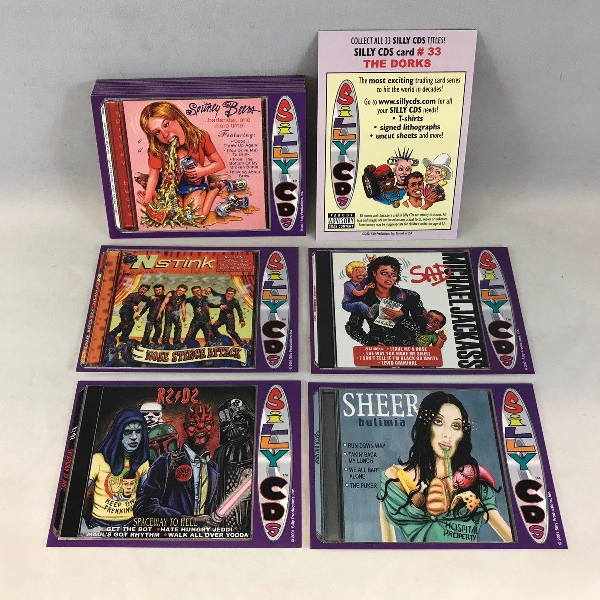 SILLY CDs 2001 MUSIC SPOOFS Complete Trading Card Set of 33 *like