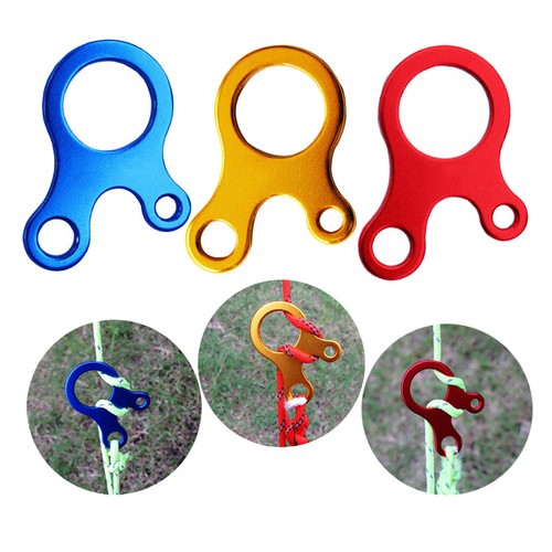 FSSTUD 20 Stück Spanngurte Aluminiumlegierung - 40x15mm Für Zelt & Camping Schwarz