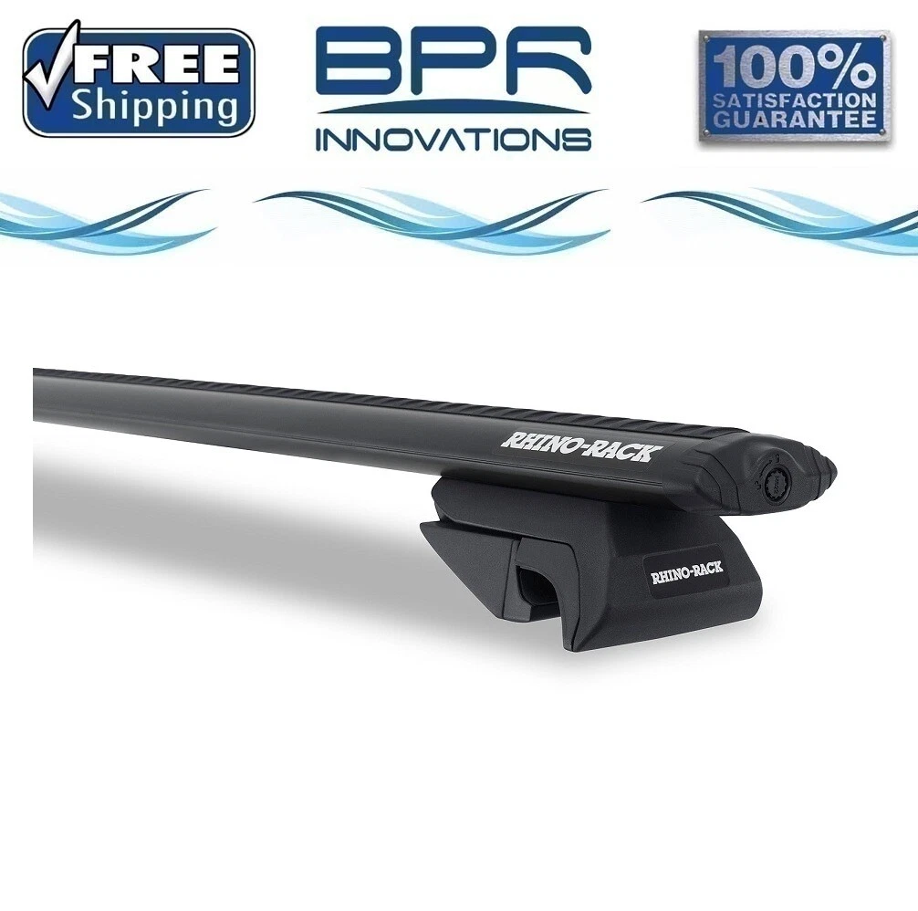 Rhino Rack Vortex SX Black 2 Bar Roof Rack Overhang Bar Removable JA3773