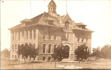 Sanborn Minnesota View of Public School Campus Vintage 1935 RPPC Postcard  23505