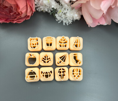 Mini Herbst Herbst Polymer Clay Schneider | 3D-gedrucktes Tonwerkzeug | IrisCrafts7 UK