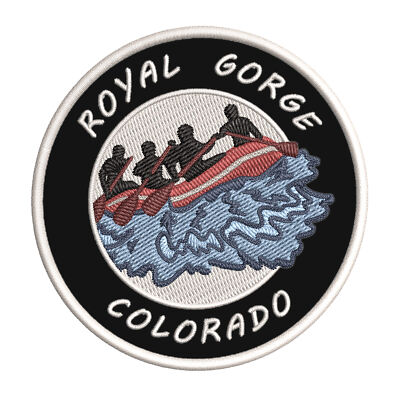 Royal Gorge, Colorado Patch Embroidered iron-on Applique Water Rafting