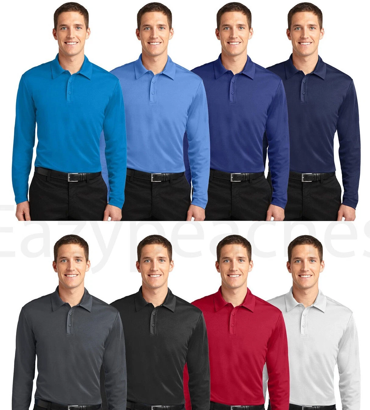 Callaway Golf Men's NEW Dri-Fit Core Performance Long Sleeve Polo Sport Shirts