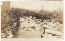 Rivière Noire, Black River View, Quebec 1926 RPPC Postcard