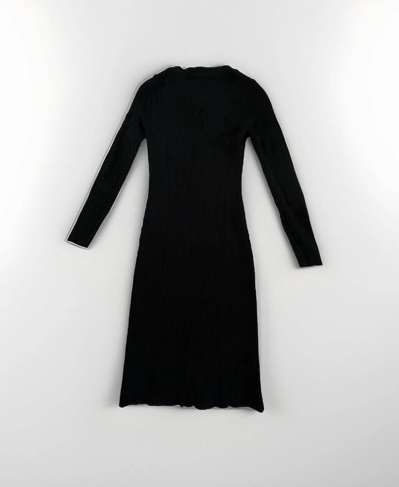 Maglione Michael Kors M elasticizzato nero cravatta stringata a costine FANTASTICO