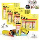 16 Rolls Sticky Fly Trap Ribbon Paper Tape Insect Bugs Catcher Strip Fly Tapes — photo 1