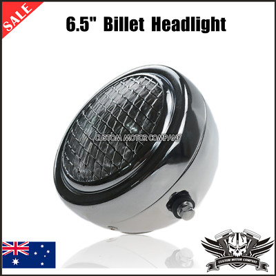 Chrom retro 6.5'' grill headlight Harley chopper cafe racer bobber custom project
