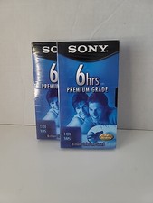 2 Pack NIB Sony T120VRH Premium Grade VHS Video Tapes