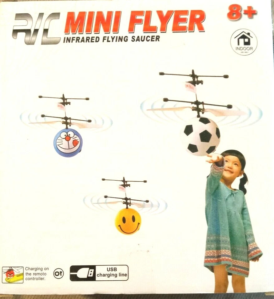 Smiling Face Style Mini Radio Control Flyer Infrared Flying Saucer w/ Remote-New - Image 4 of 4