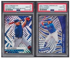 PETE ALONSO 2 CARDS! 2021 Panini Chronicle #91 & #4  PSA 10's: 2 CARD COMBO!