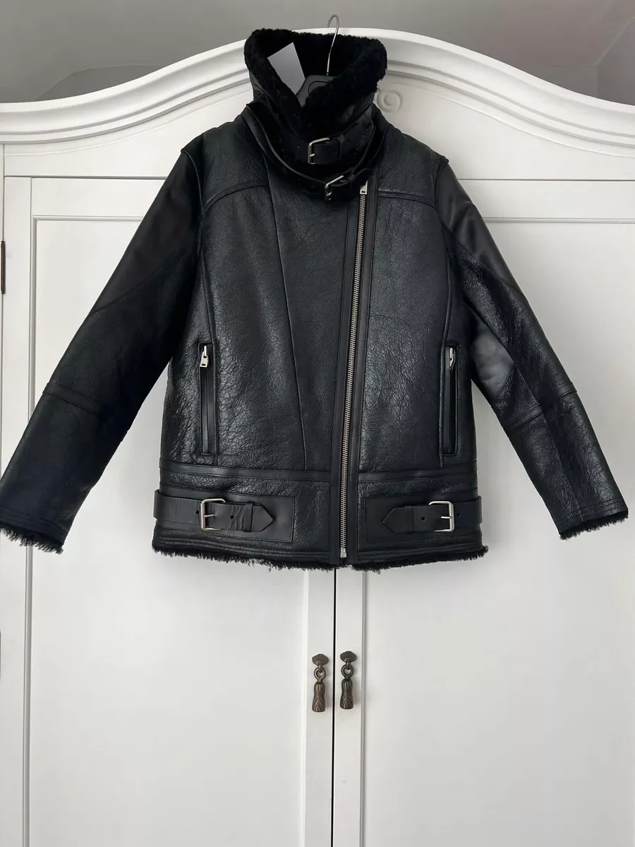 Iro shearling shop biker jacket