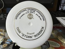 Wham-o Frisbee 4" mini Dan "Stork" Roddick Director of Wham-o puddle mini IFA