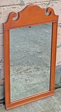 Vintage Old Whitney Ornate Traditional Wood Wooden Bedroom Bathroom Wall Mirror