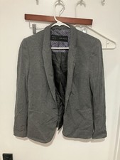 Zara Basic Women's Single Button Blazer, Gray, Medium