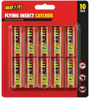 BEAT IT 🔥10 X Fly Killer Flying Insect Catcher Flies Mosquito Bug Wasp Trap Tape Strip