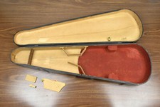 VTG Antique Original GSB Improved Trademark Coffin Style Wooden Violin Case Box