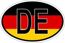 Oval Sticker Germany Country Code Flag