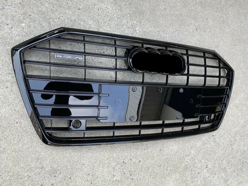 Parachoques delantero para Audi A6 C8 2019-2021 parrilla barras negras rayas del radiador delantero - Imagen 3 de 6