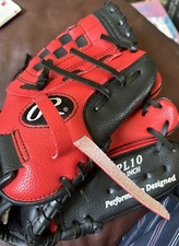 Rawlings PL10 10 Inch Glove Red/black Joey Votto Left Hand Basket Web VG 