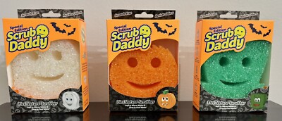 Scrub Daddy Limited Edition Ghost, Pumpkin, Frankenstein Set