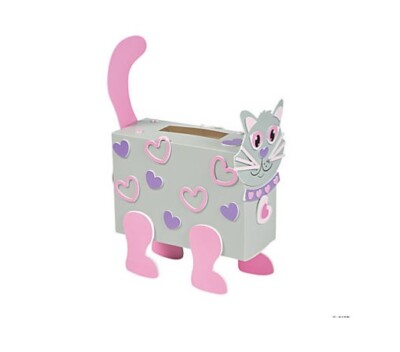 Cat Valentine Card Holder Box Craft Kit Classroom Sharing Kitten