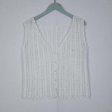 SOPHISTICATE Vintage White Crochet VEST