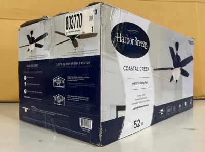 Harbor Breeze Coastal Creek 52'' Bronze Indoor Ceiling Fan , 5-Blade, No Canopy