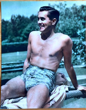 Tyrone Power 8x10 Rare Vivid Color Photo circa 1940's