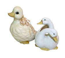 Vintage Ceramic Duck Figurines  Goose Set Decorative Farmhouse Cottagecore