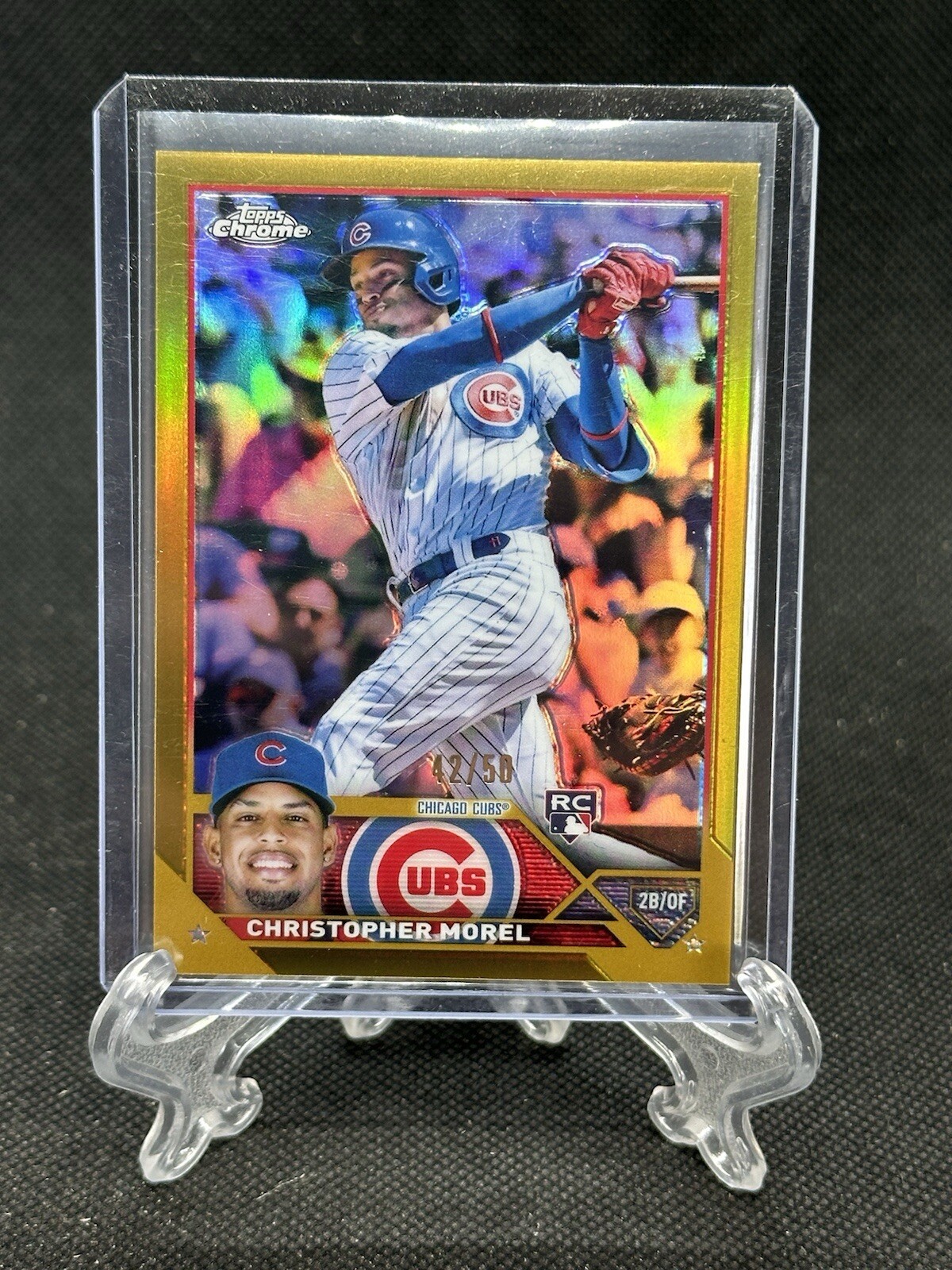 2023 Topps Chrome #198 Christopher Morel Gold Refractor /50 Chicago Cubs
