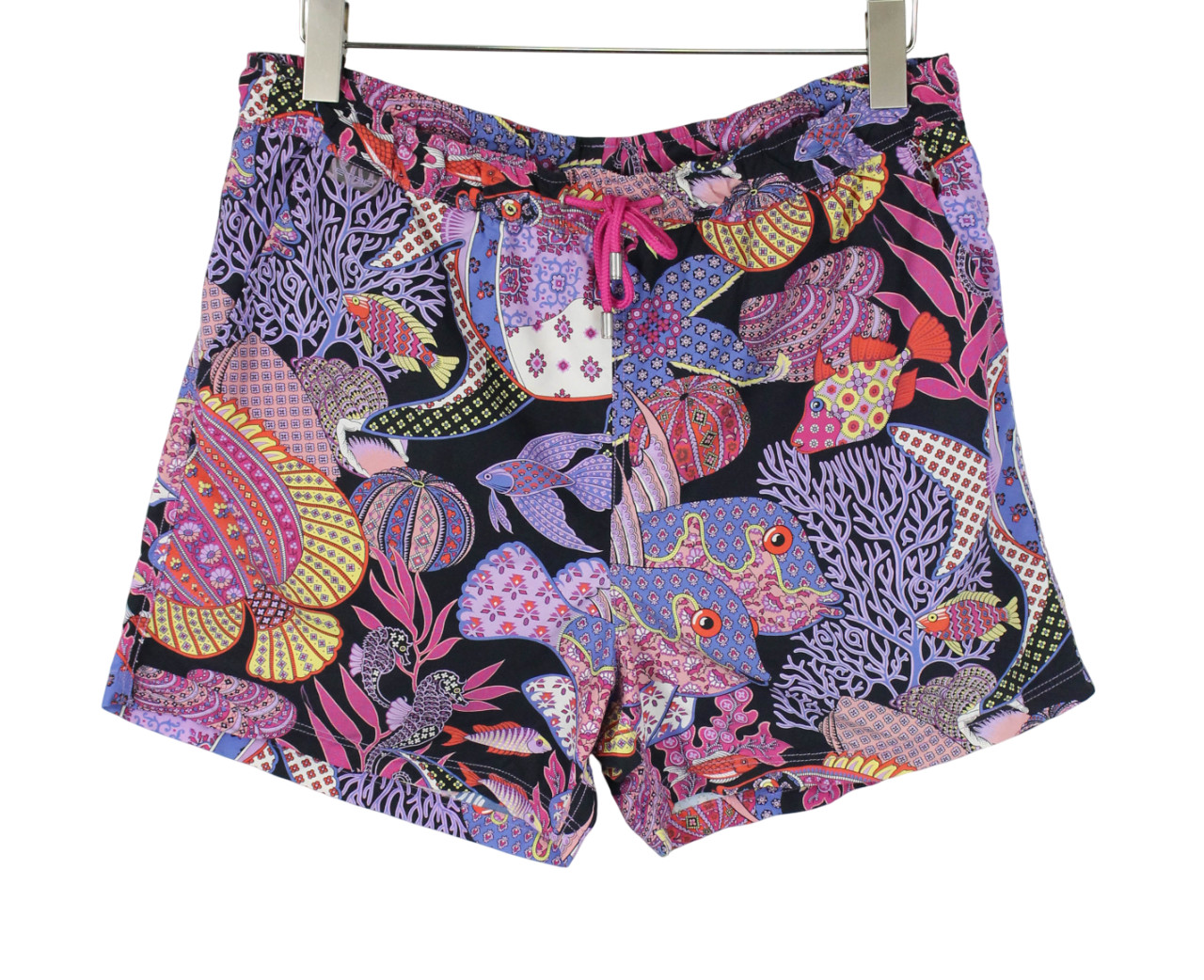 Etro Bañador Pantalones Cortos Hombre Grande Forro Cordón Trajes Hawaiian Peces