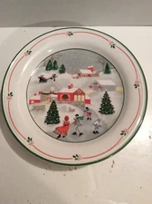 SANGO "SILENT NIGHT" 7.5" PEDESTAL COMPOTE ~~~ JOAN LUNTZ