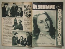 COUVERTURE LA SEMAINE RADIOPHONIQUE N°28 de 1947 - FRANCE CLERY - Studio ERPÉ