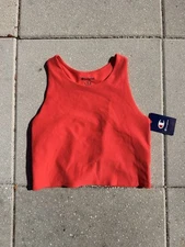 Champion Sports Soft Touch Crop Top Size Large Hot Pink