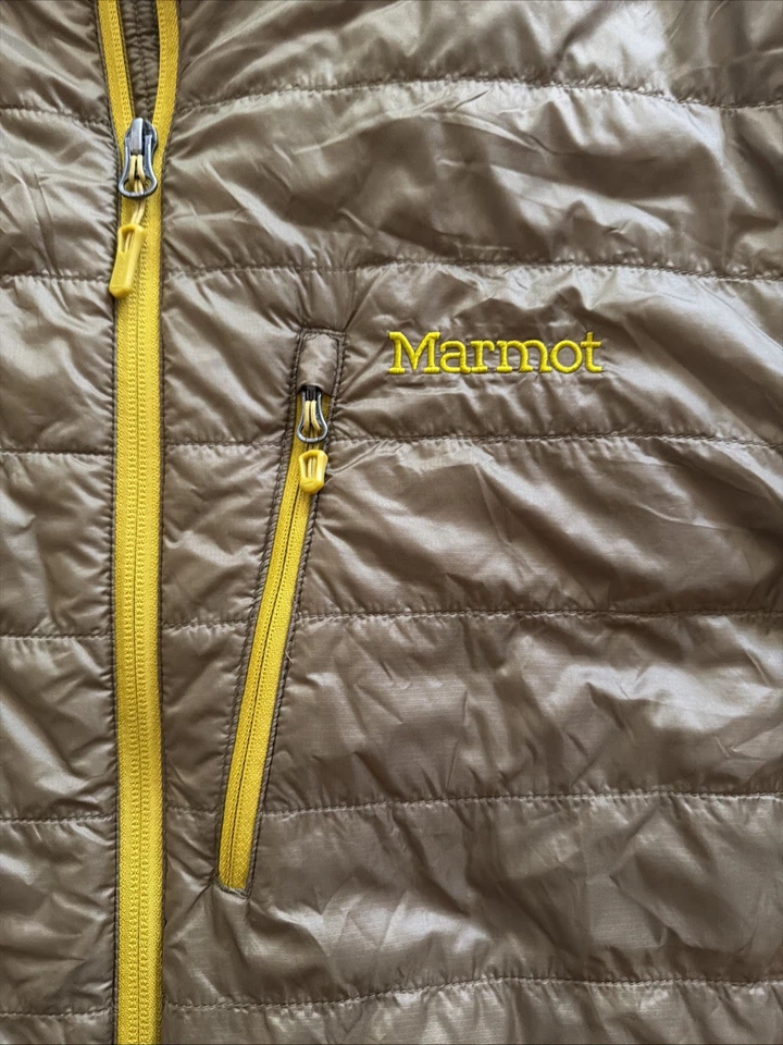 MARMOT Puffer Jacket Men XL Green Full Zip Quilted Insulated Primaloft - Image 3 of 4