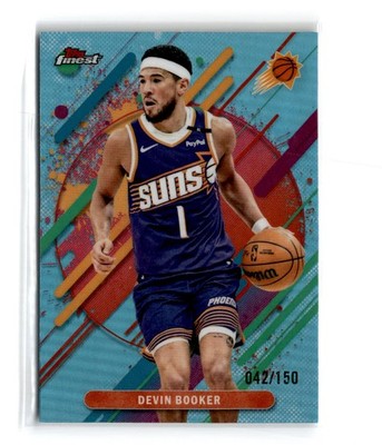 Devin Booker 2025-26 Topps Finest Rare #282 Sky Blue Refractor /150 Suns