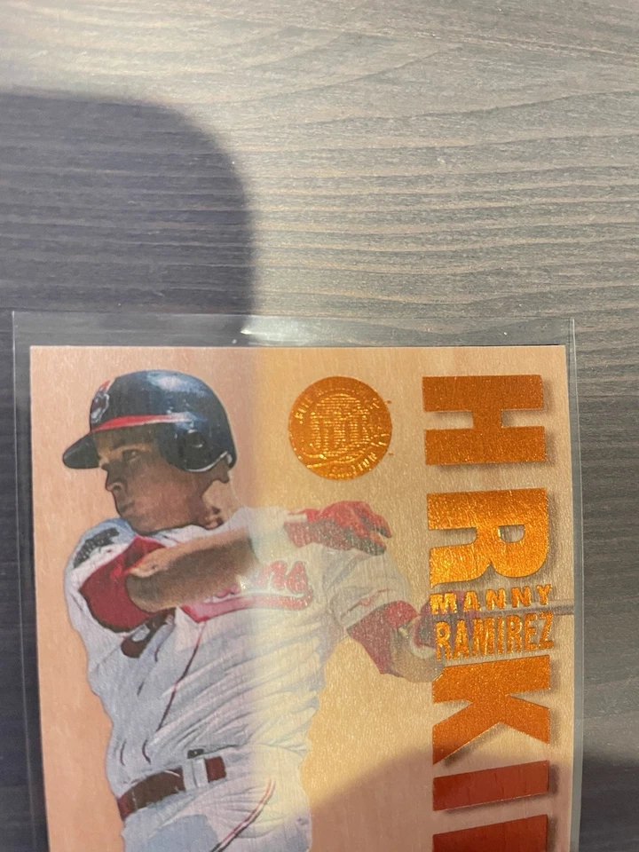 Manny Ramirez 1996 Ultra HR / Home Run Kings Gold Medallion SSP Wood Parallel #8 - Image 3 of 4