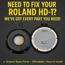 Roland V-Drums Mesh Snare Pad Upgrade | REMO Mesh Heads | HD-1 / HD-3 Compatible