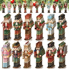 Christmas Gingerbread Ornaments for Tree Mini Snowflake Wooden Hanging Winter...