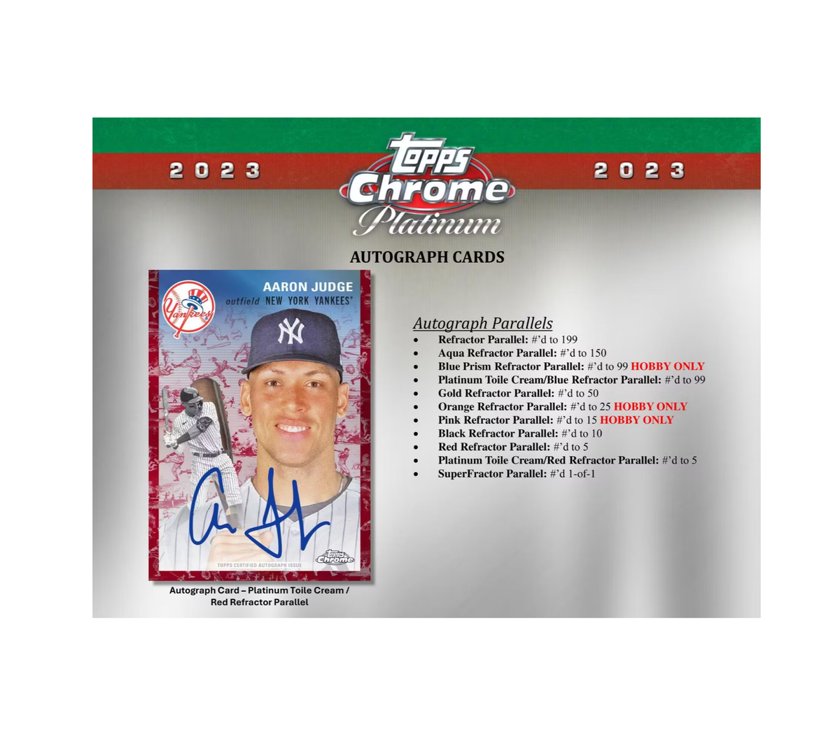 Stock】2023 Topps Chrome Platinum Anniversary Baseball Hobby