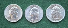 1950 P,D,S Washington Quarters - Lot Of 3 Coins