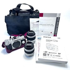PENTAX Q10 Mirrorless Camera Double Lens Kit Silver Low Shutter Count 833