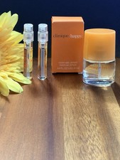 3 Pc Set. Clinique HAPPY Travel Perfume Spray  2 Sample Spray Vials NEW