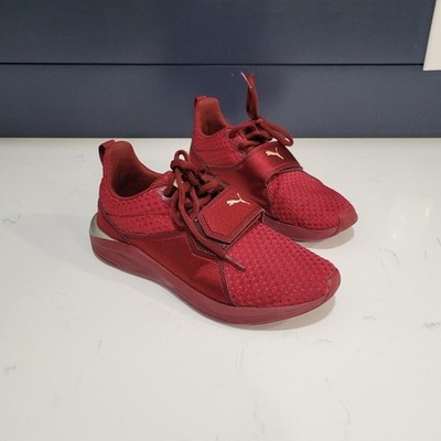 Puma Ignite Flash Sneakers Atheletic Shoes Maroon And Gold Size 9